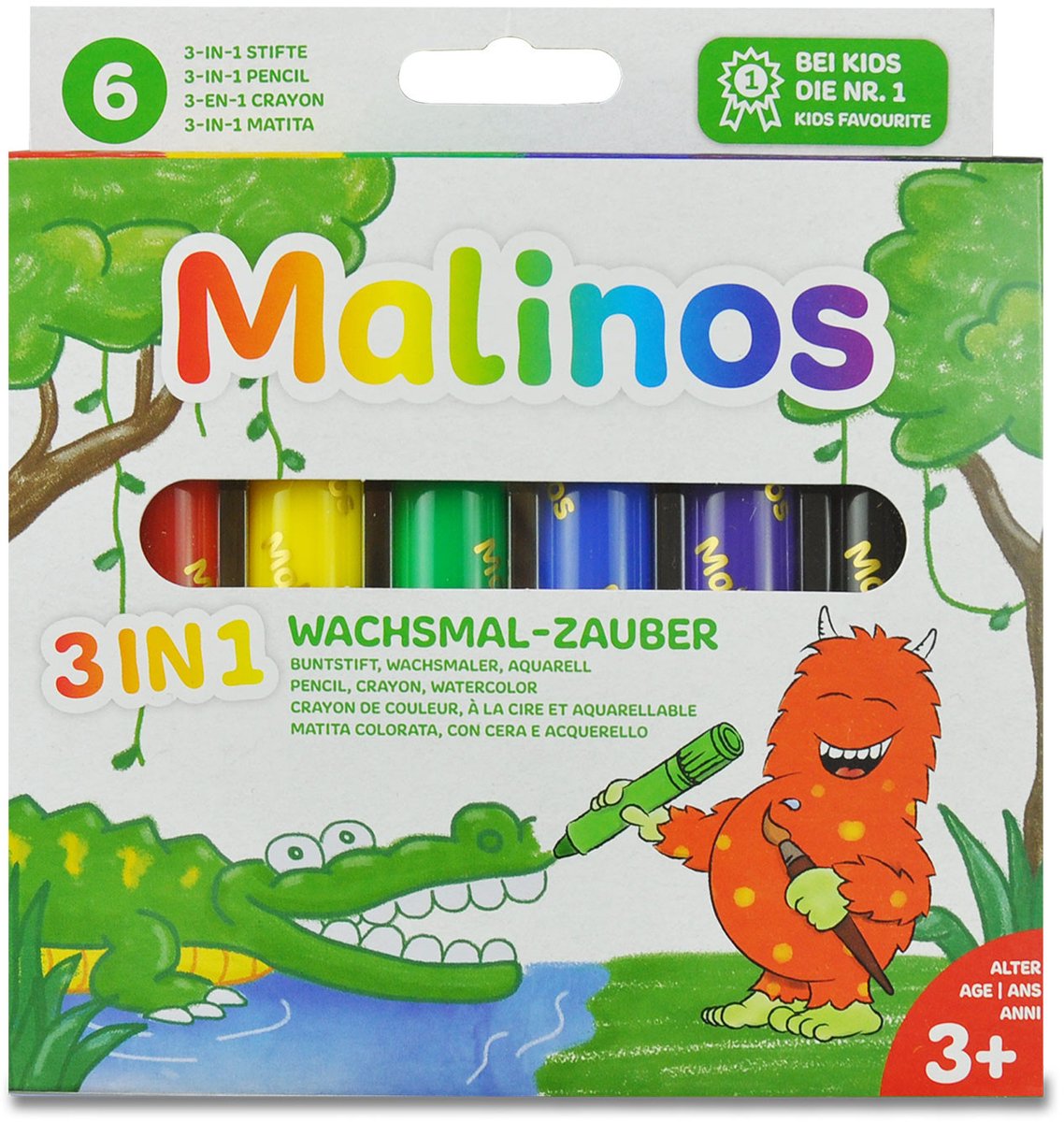 Malinos 301036, 6 pièce(s), noir, bleu, vert, rouge, violet, jaune, multicolore, rond