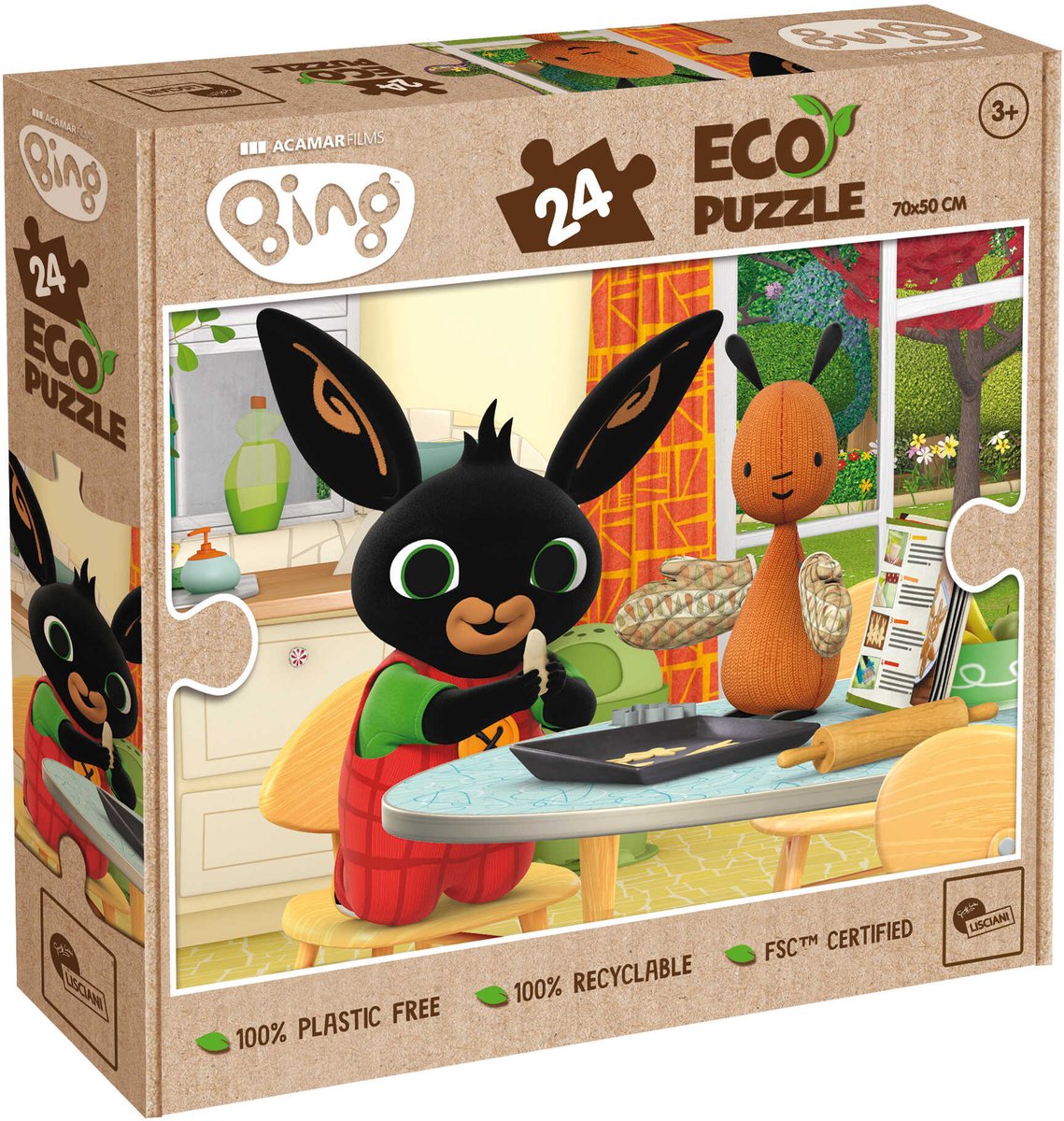 Lisciani bing eco-puzzle 24 - cuire des biscuits
