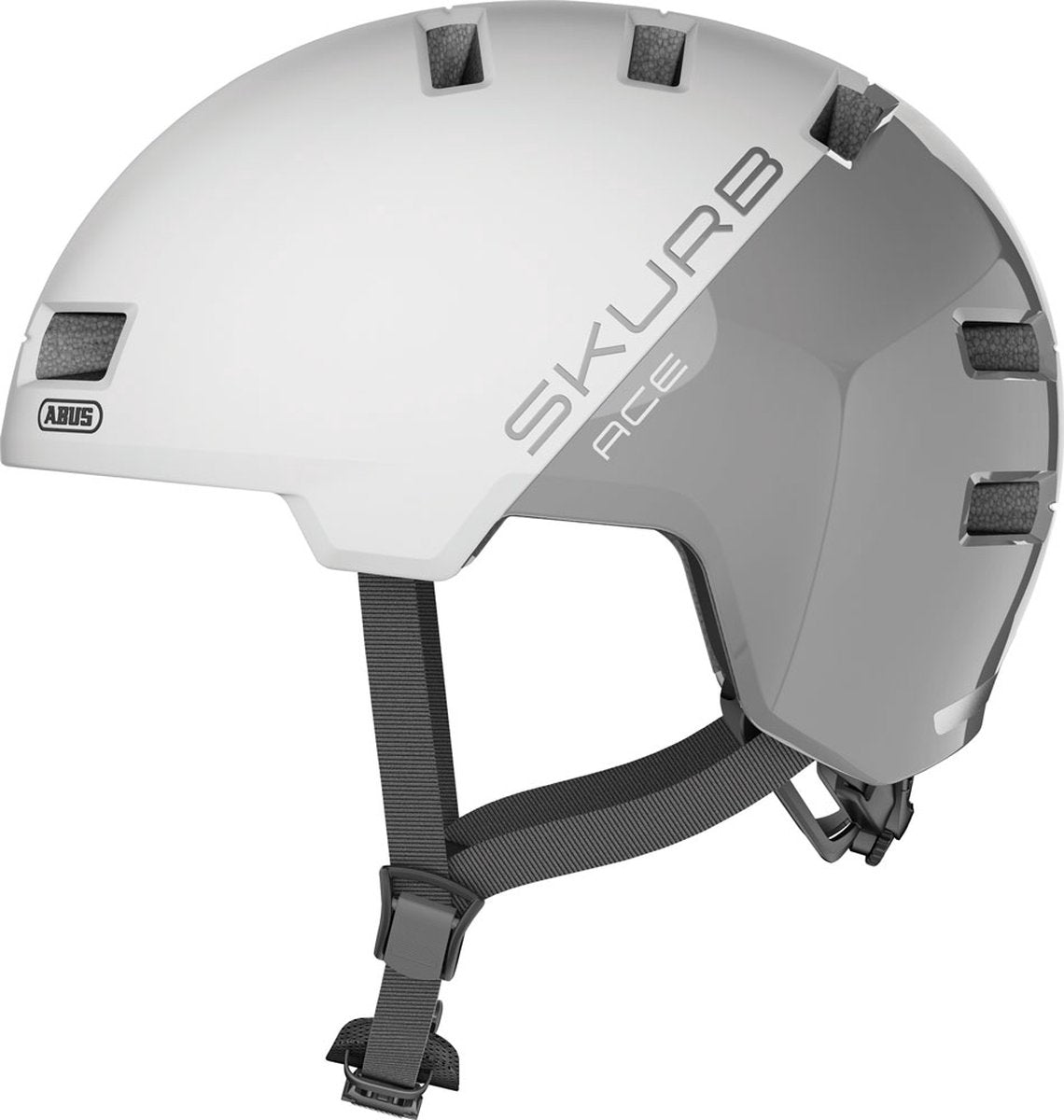 Abus casque skurb ace l argent blanc