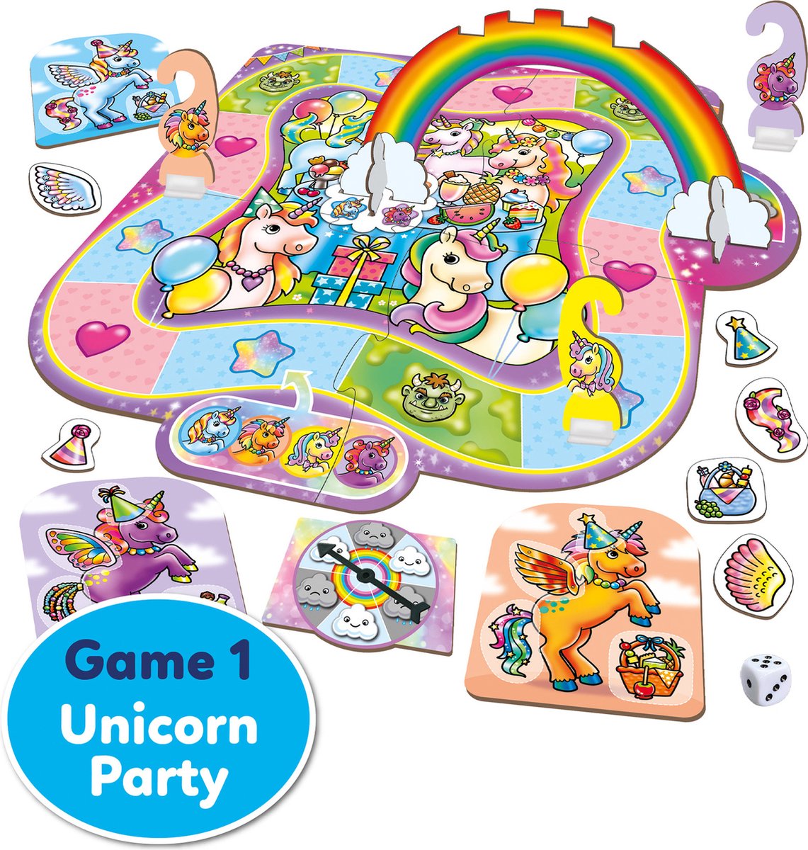 Jouets du verger - jeu amusant licorne - 3 en 1 - jeux de couple et de mémoire - thème licorne - à partir de 4 ans