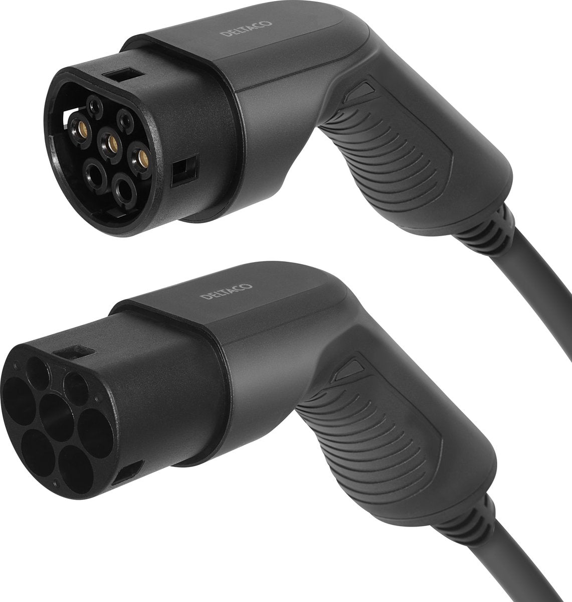 Deltaco e-charge - câble de recharge pour voiture électrique - type 2 | type 2 - 32a - 5m