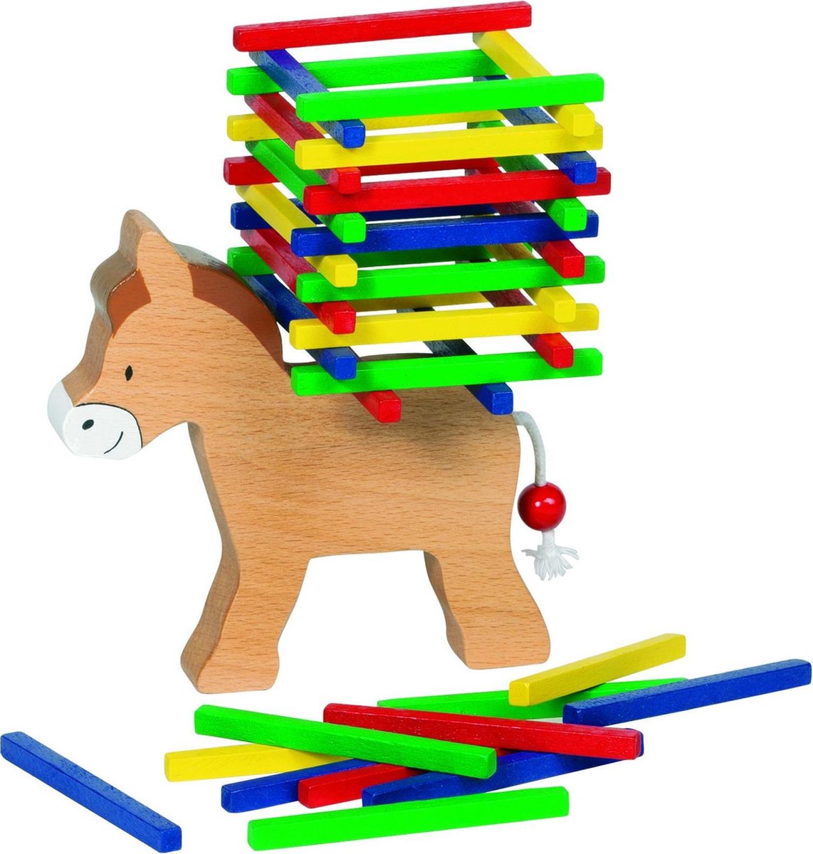 Goki âne en équilibre - jeu d'équilibre - 60 bâtons colorés - bois - 5 ans