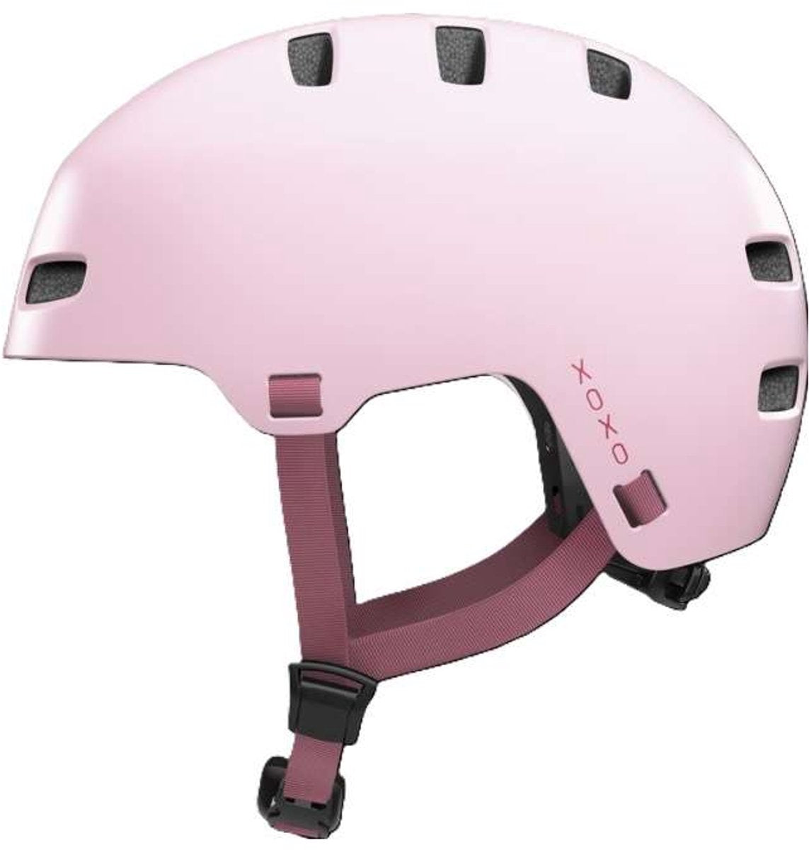 Casque de vélo Abus xoxo fraise rose l - 57-61 cm - rose - adapté pour une utilisation sur vélos électriques - vélos de ville - 440 g