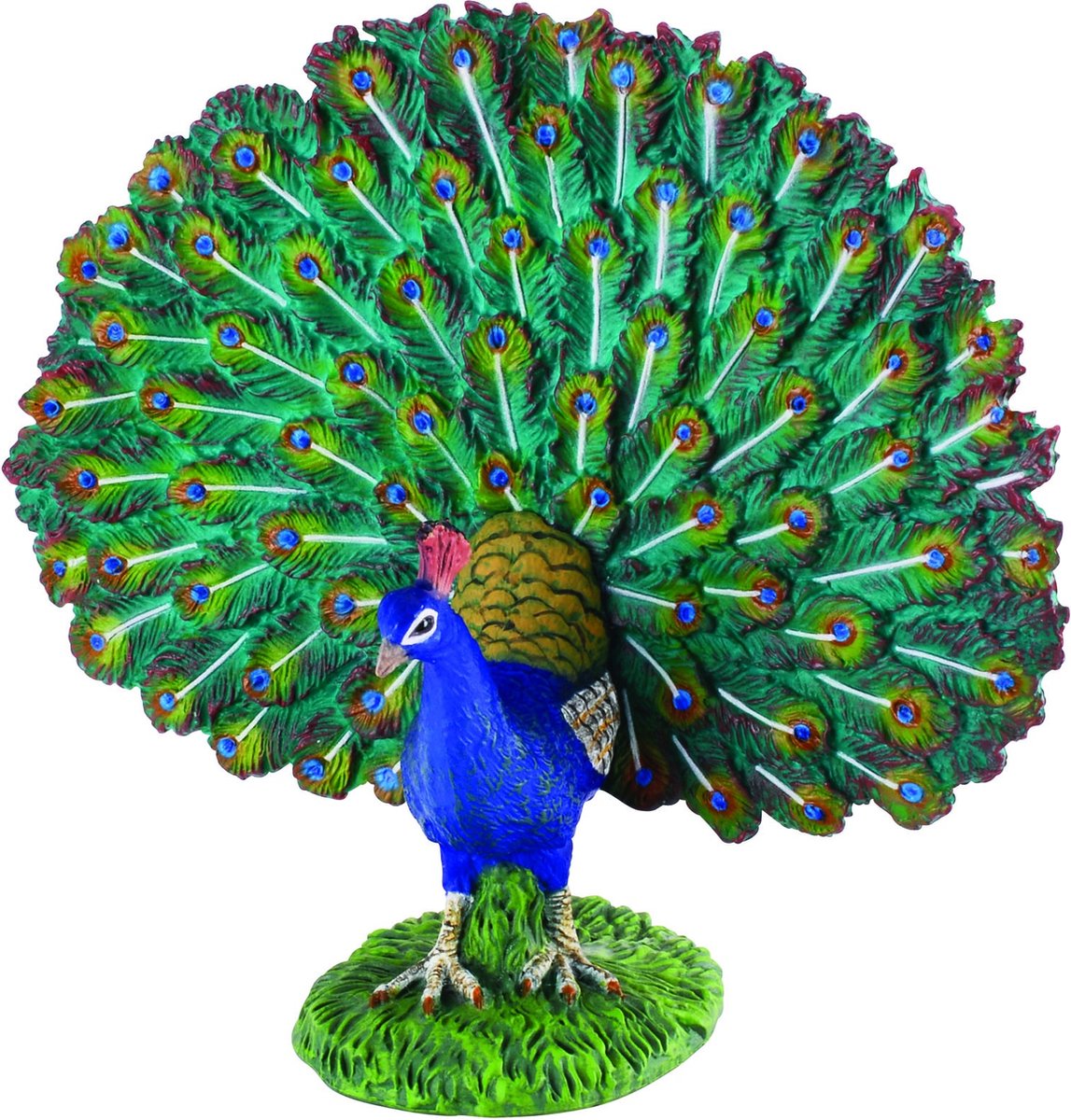 Figurine Collecta - paon - (l) - animaux de la ferme - peint à la main - miniature
