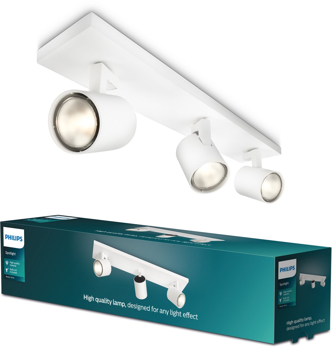 Philips led philips runner opbouwspot - 3-lichts - wit