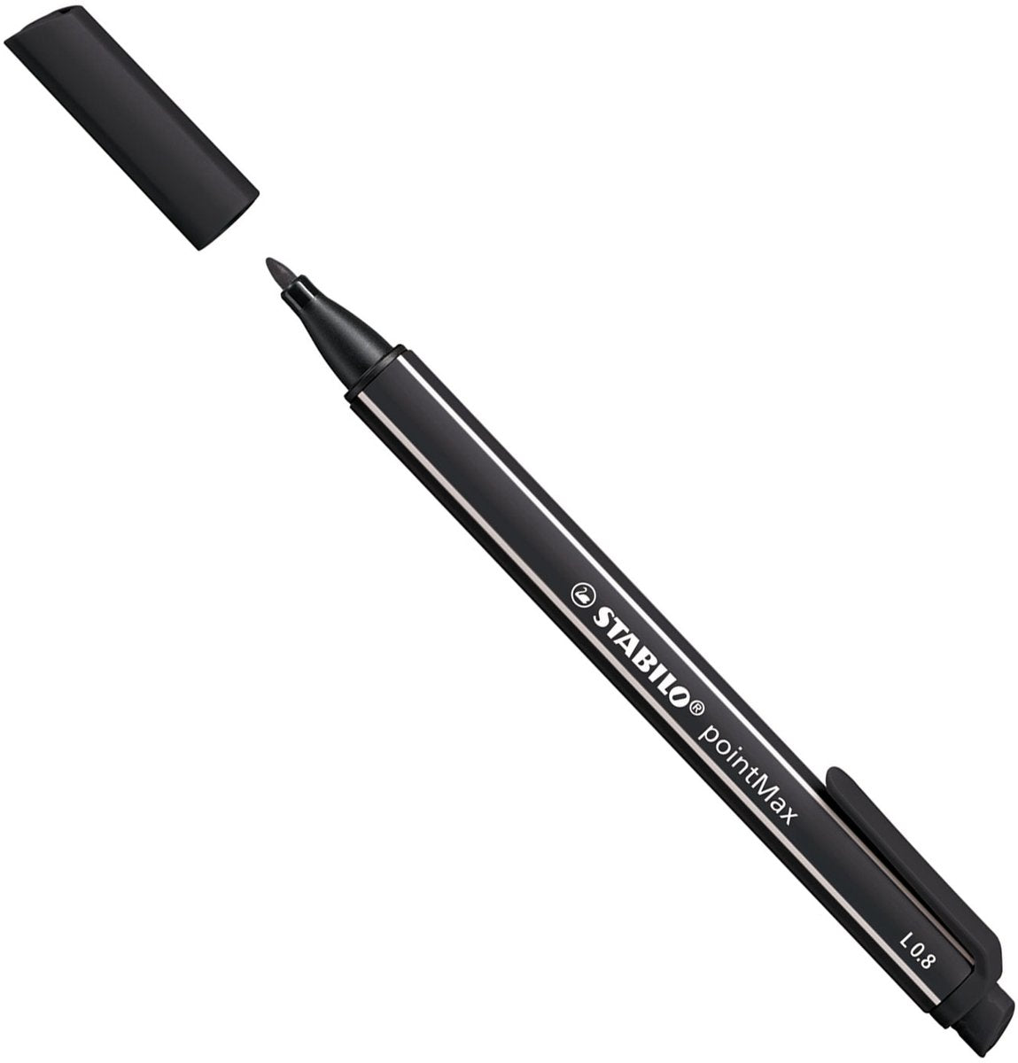 Stabilo pointmax - feutre fin à pointe dure - noir (488 46)