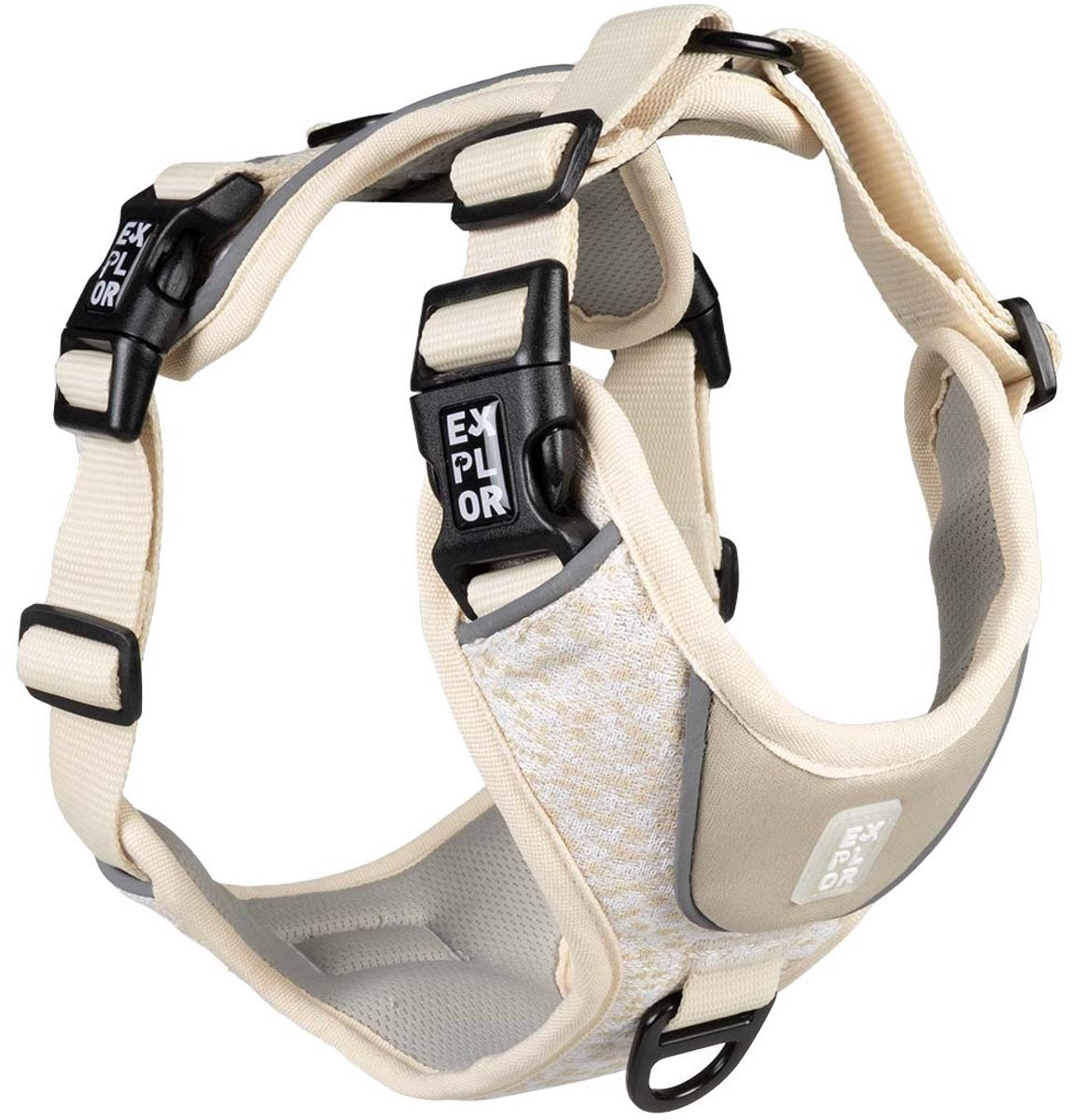 Explor Duvoplus Harnais Ultimate Fit sans traction pour chien XL-52-66 cm-71-104 cm Blanc antique