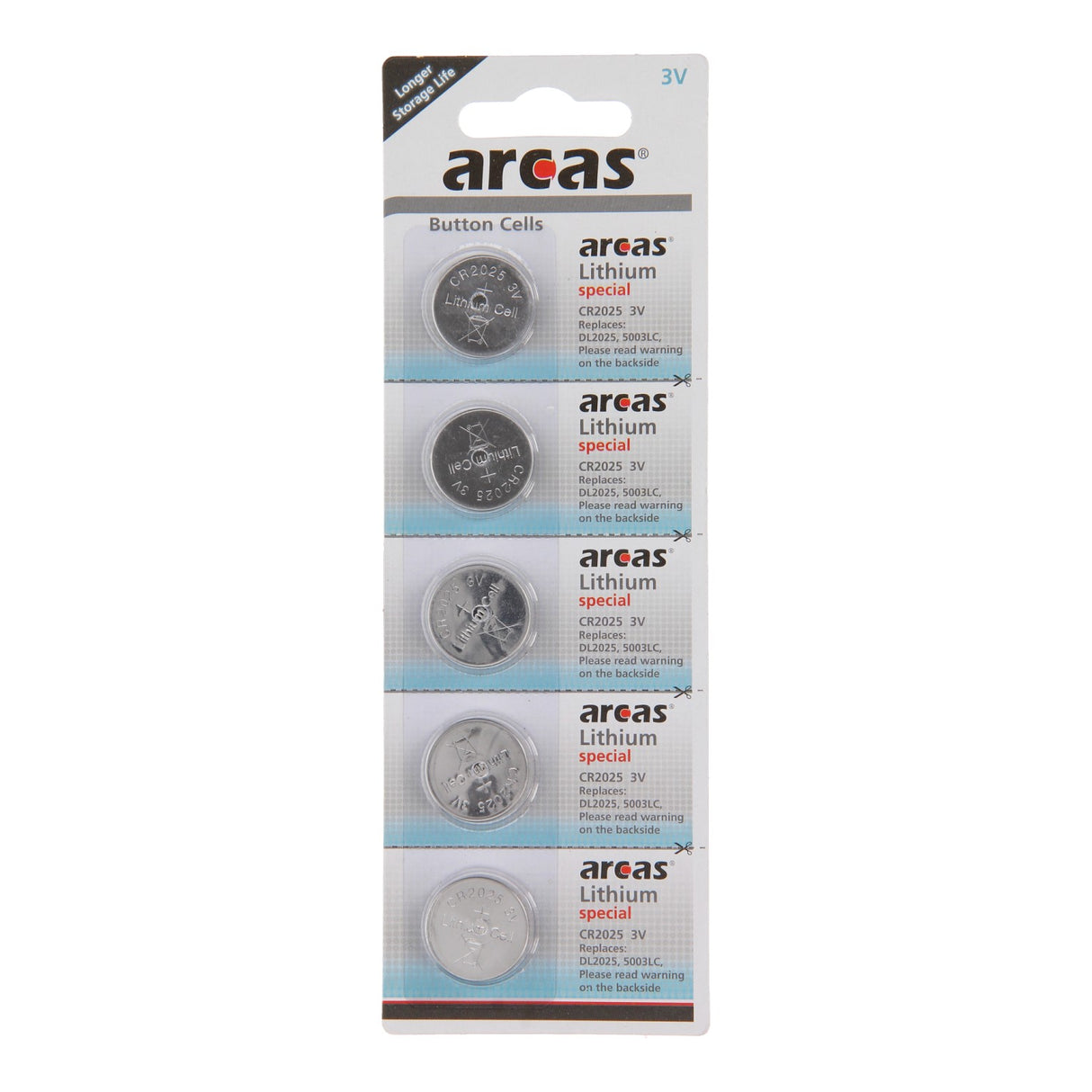 Ventes de batteries europe arcas batterie lithium cr2025 3v, 5 pcs.