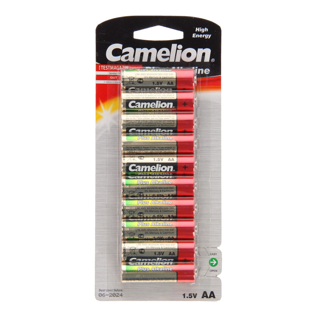 Battery Sales Europe Plus Pile alcaline AA LR6, 10 pcs.