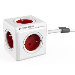 Multiprise allocacoc powercube blanc rouge