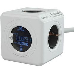 Multiprise allocacoc powercube moniteur blanc gris