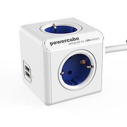 Multiprise allocacoc powercube blanc bleu