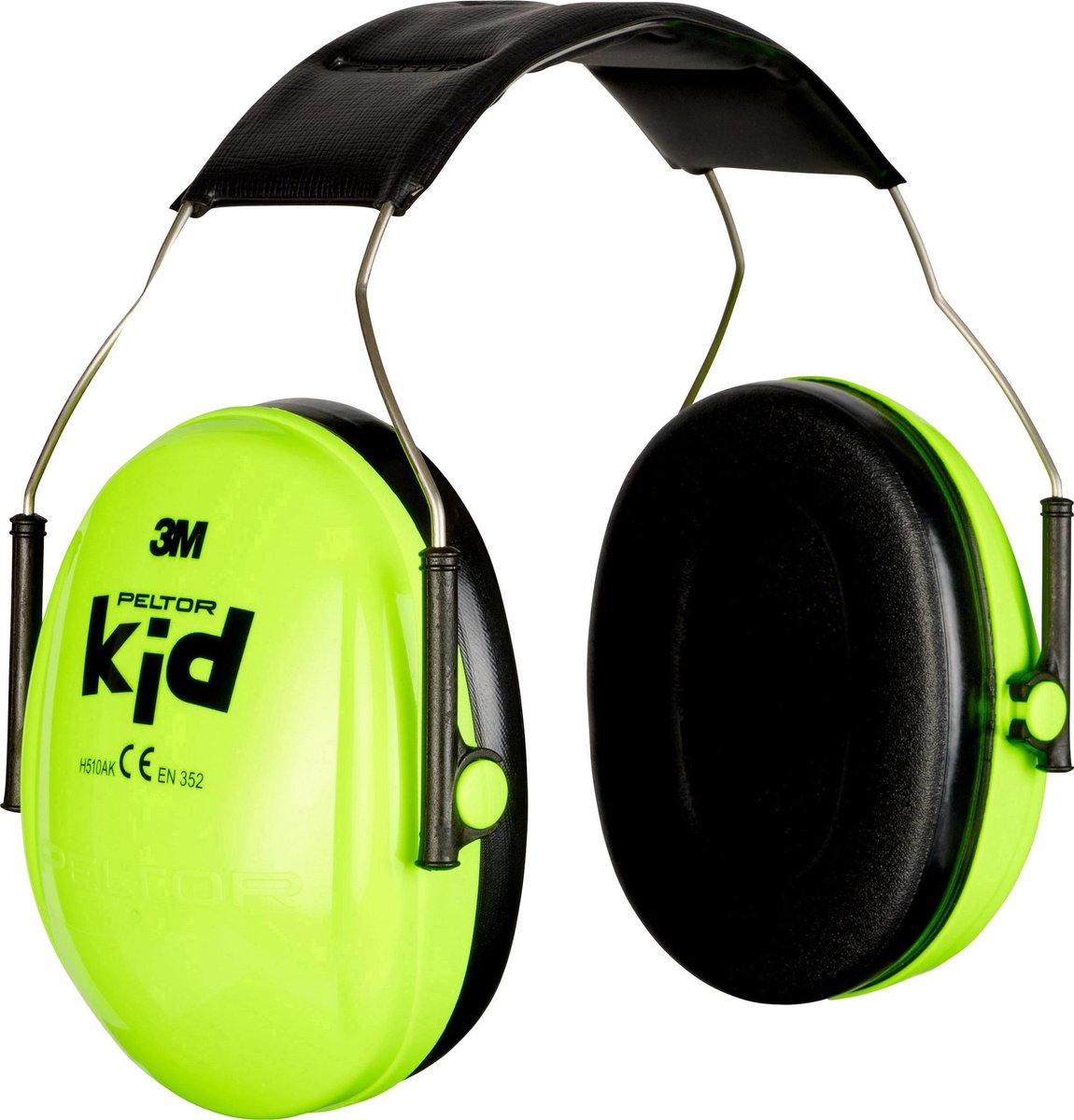 Peltor kid - protection auditive pour enfants - snr 27 db - vert fluo