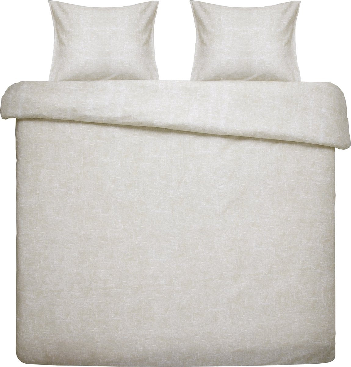 Damai dekbedovertrek ebba - biologisch katoen - 200x200 220 cm - beige + 2 kussenslopen 60x70