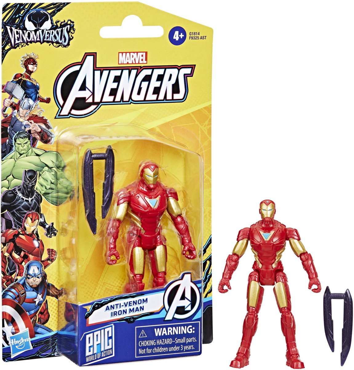 Marvel avengers figurine 10 cm venin iron man | 3 pièces