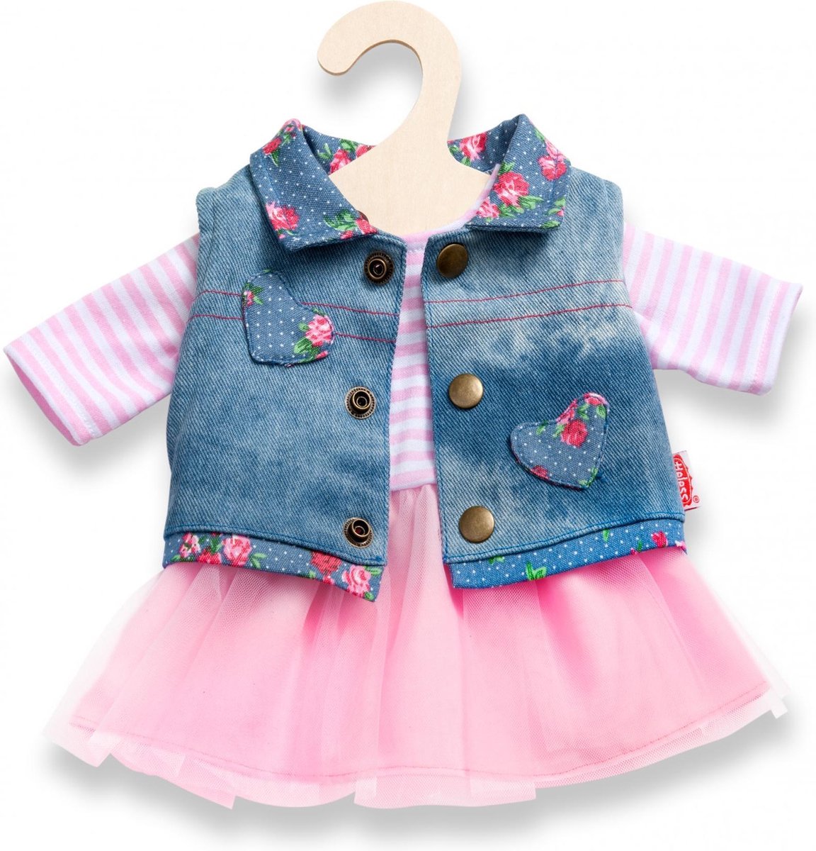 Robe de poupée Heless avec gilet, 35-45 cm