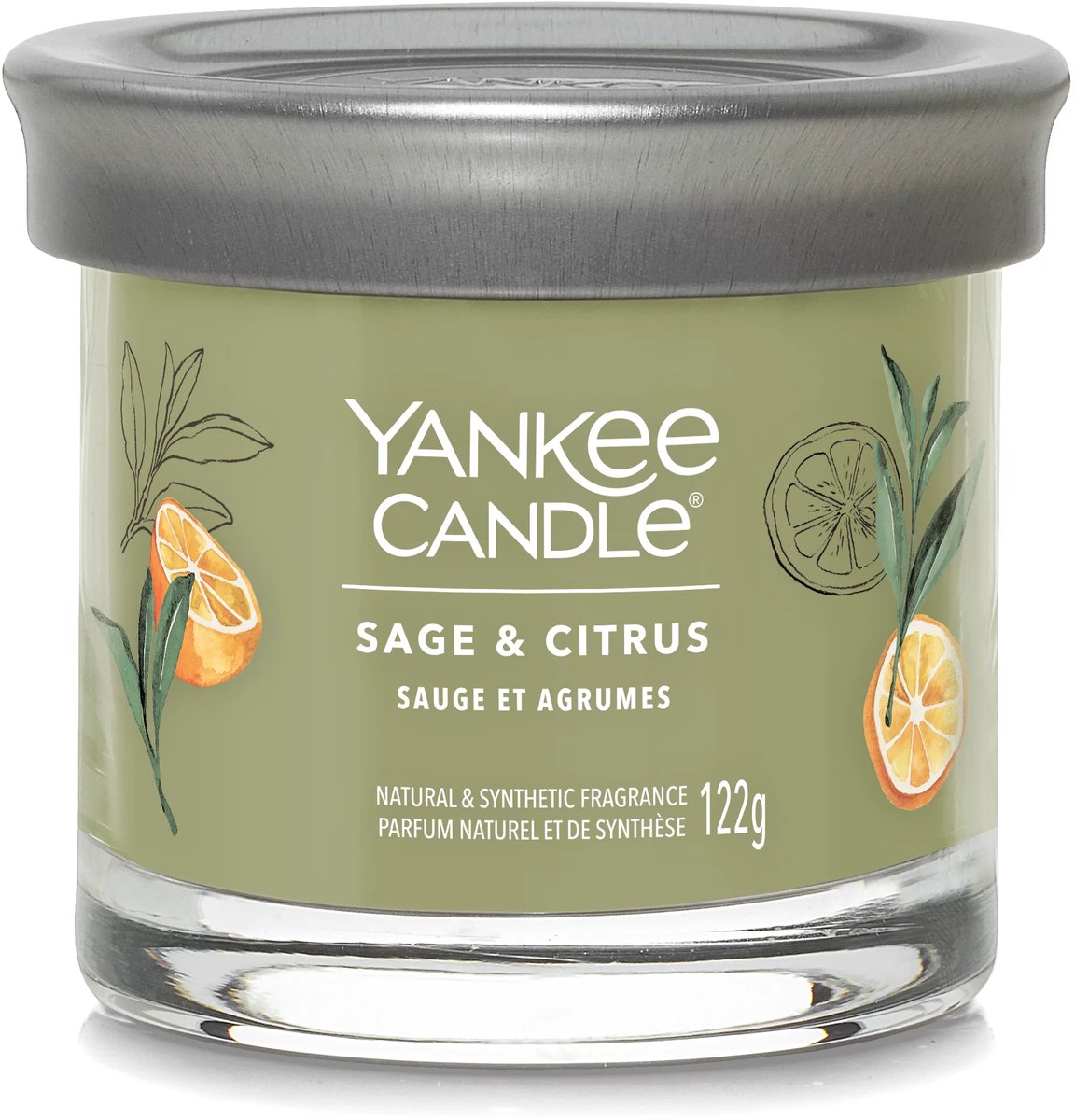 Bougie Yankee - petit gobelet à la sauge et aux agrumes