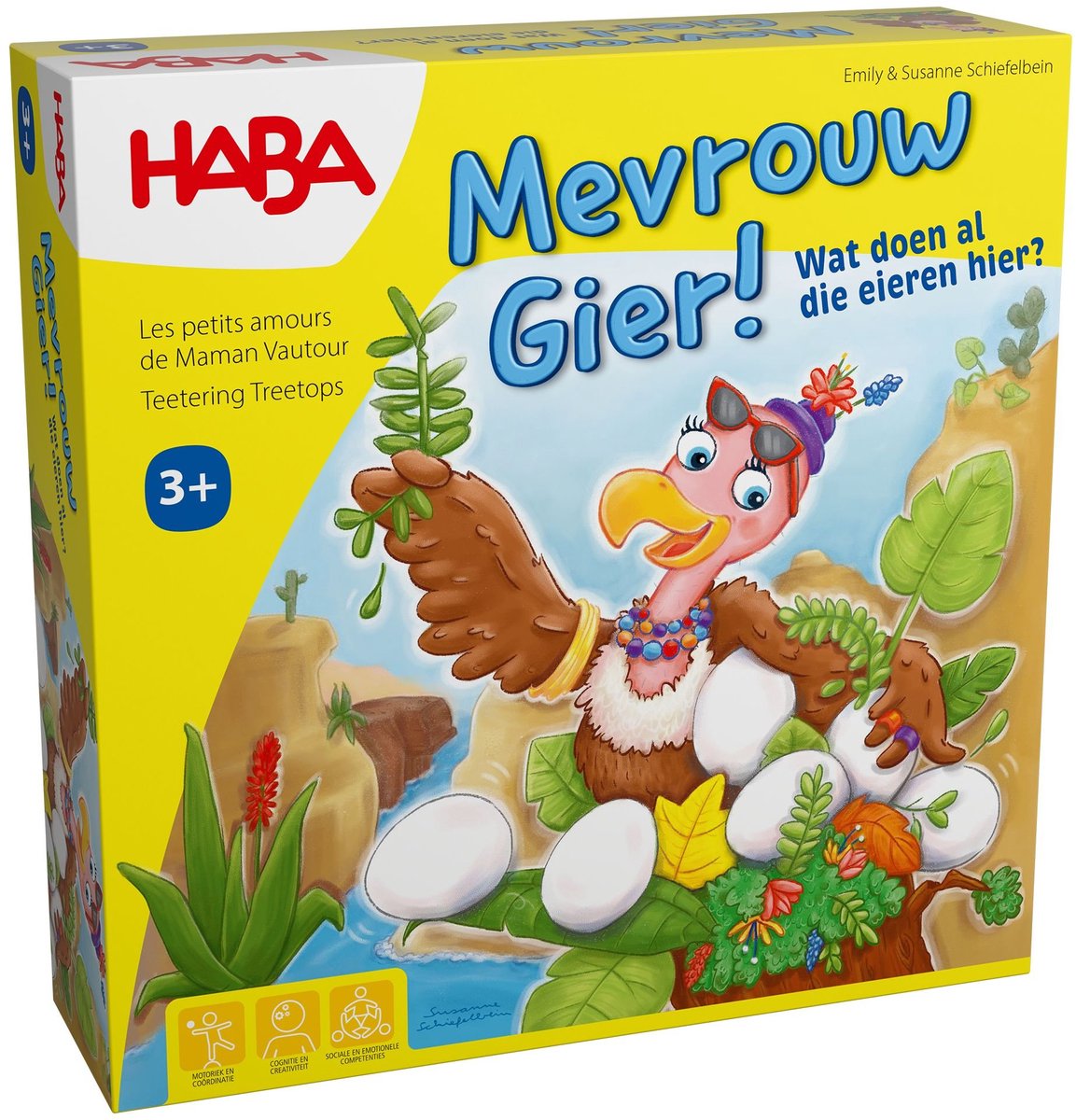 Haba | jeu familial Mme Vautour ! que font tous ces œufs ici ?