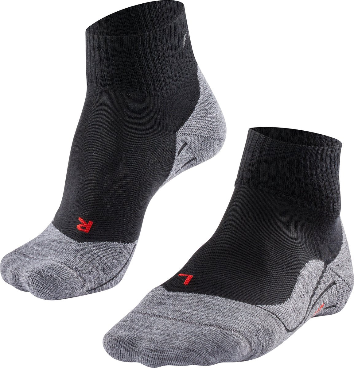 Falke tk5 chaussettes de marche courtes anti-ampoules en laine fine matière fonctionnelle femme noir - taille 35-36