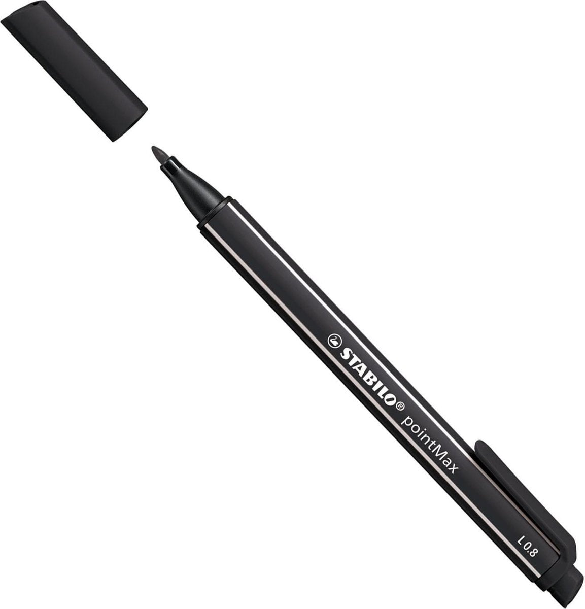 Stabilo pointmax - feutre fin à pointe dure - noir (488 46)