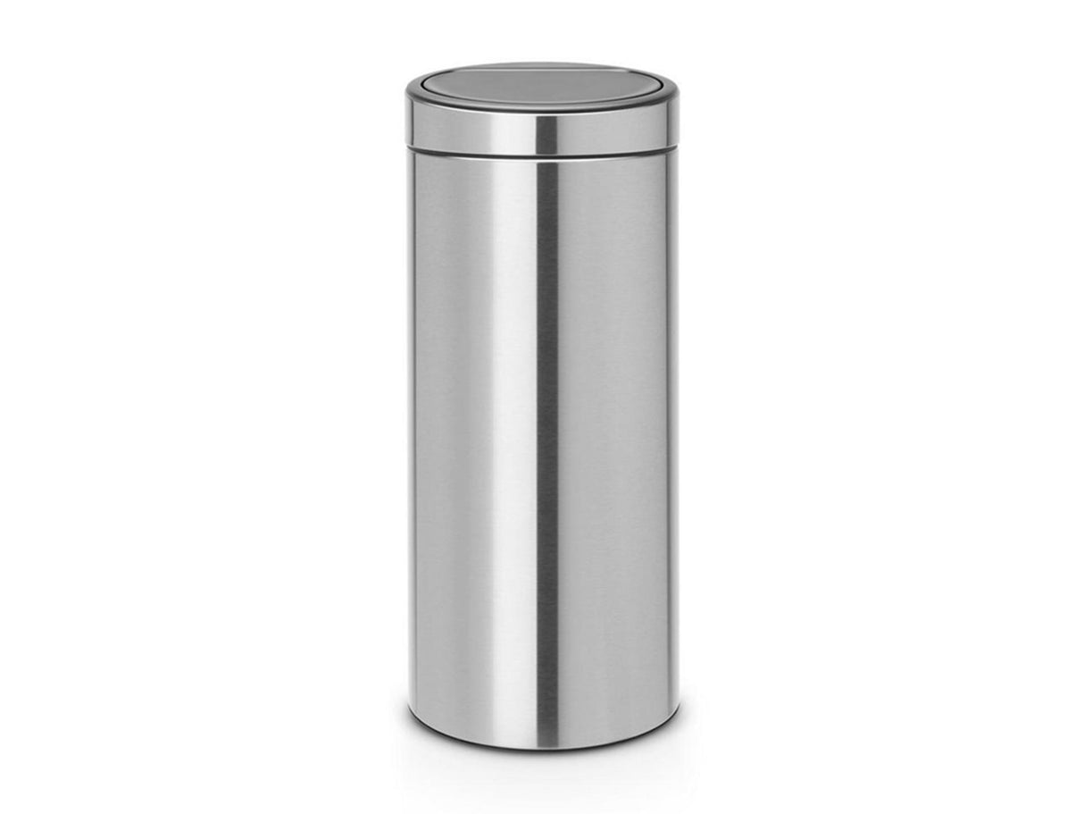Poubelle Brabantia Touch Bin - 30 litres - acier mat résistant aux empreintes digitales