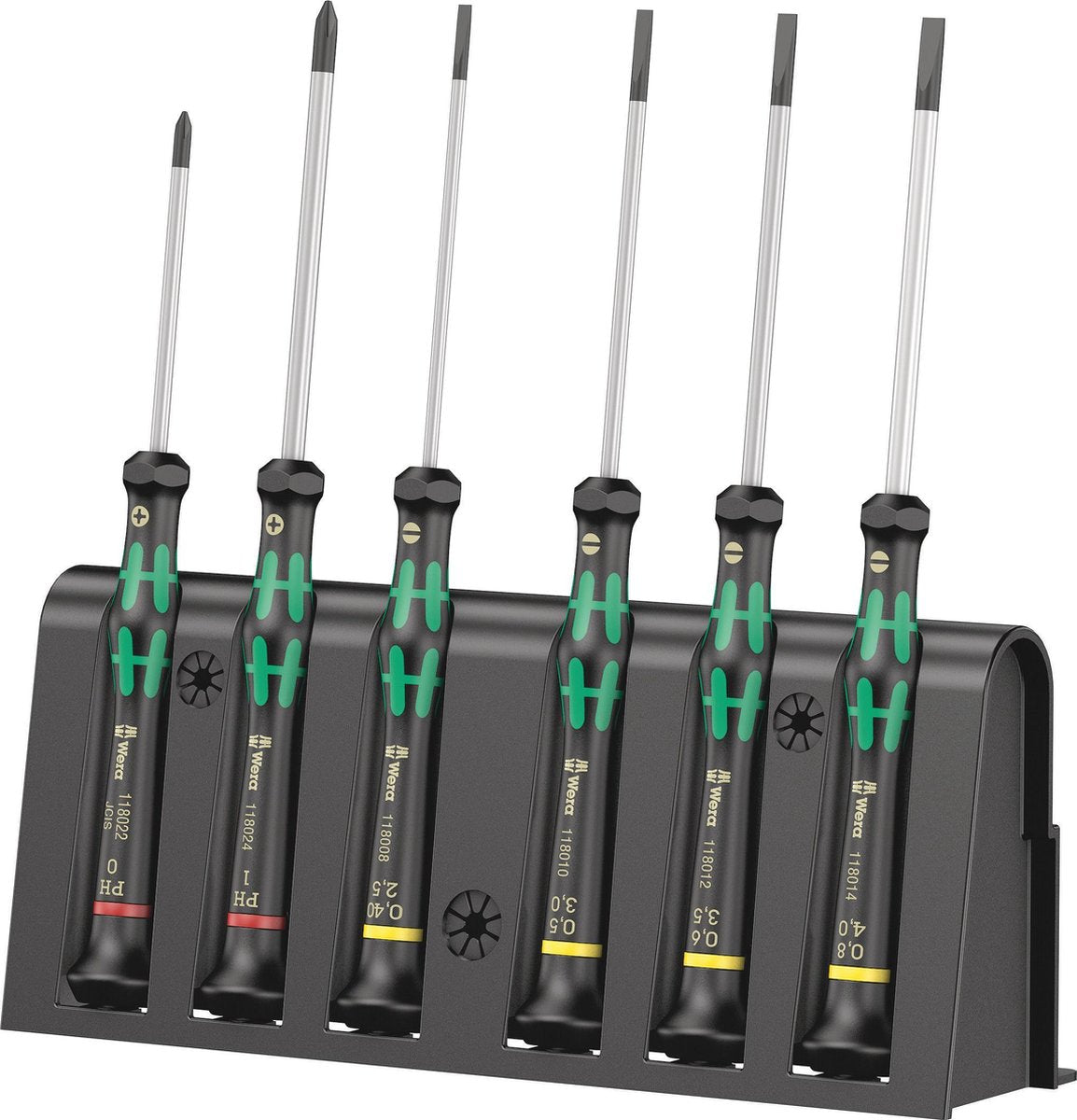 Wera 2035 6 b jeu de micro-tournevis + support, 6 pièces - 1 pièce(s) - 05118152001
