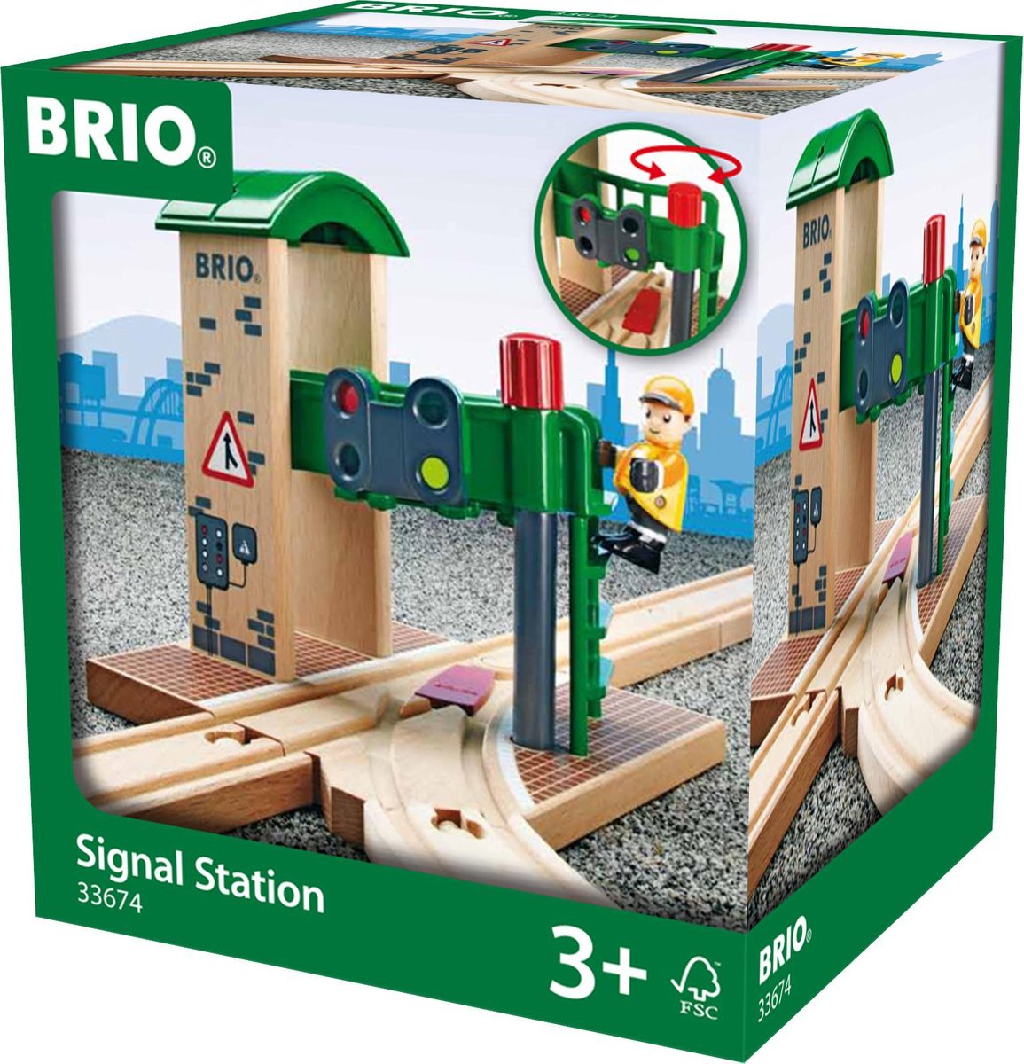 Station de signalisation Brio - jouet de train pour la coordination œil-main - 33674