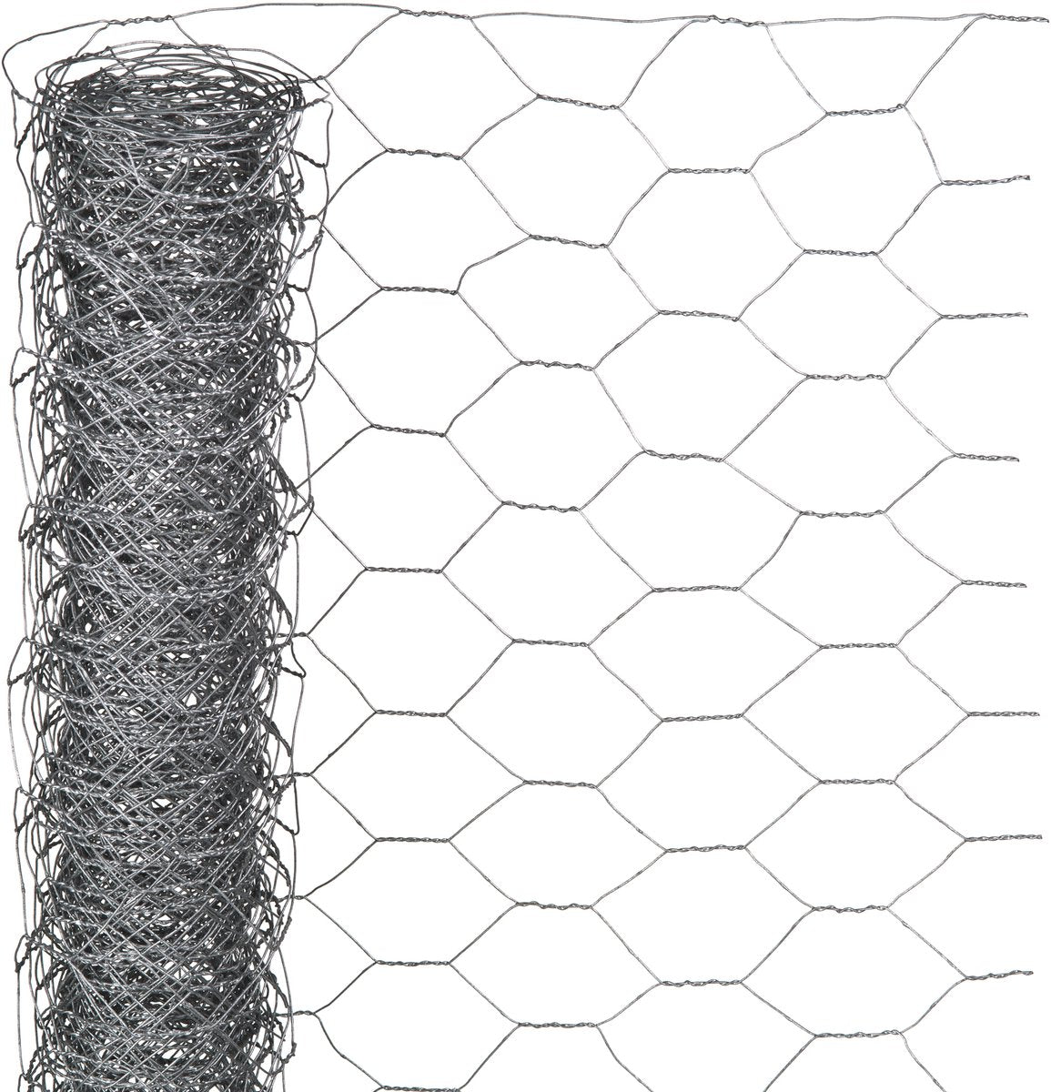Nature - maille en acier galvanisé - 25 x 1m - gris - maille 25mm