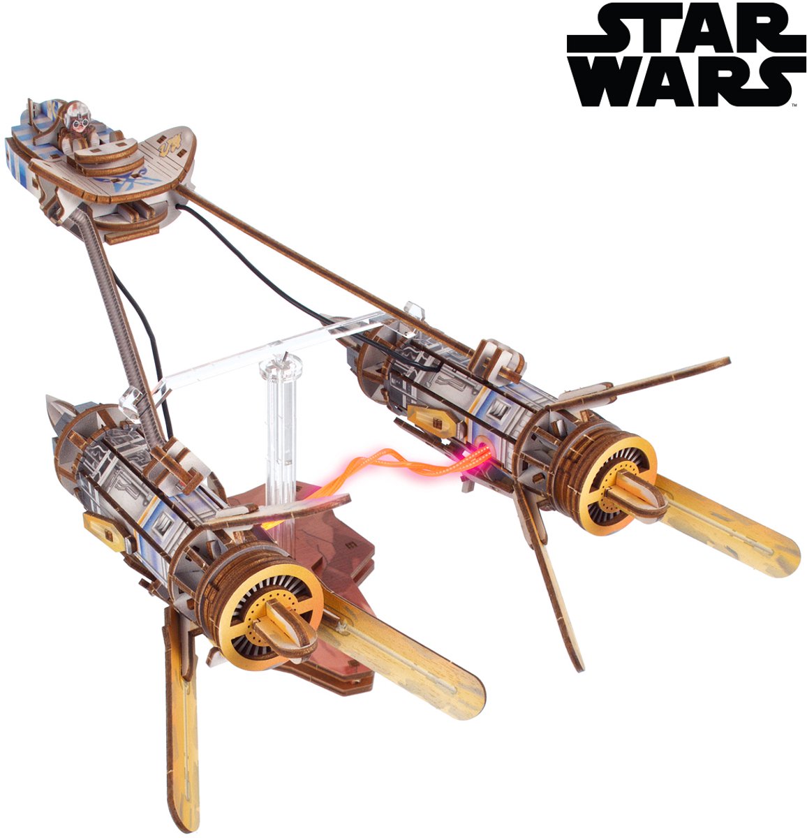 Ugears modélisme 3D - podracer d'anakin skywalker - star wars - kit de construction mécanique bois - jouets éducatifs