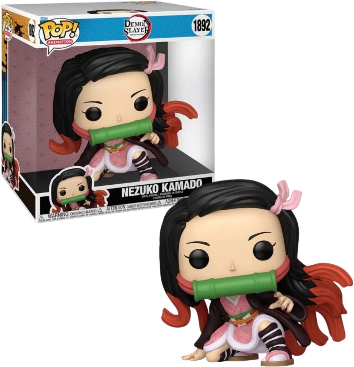 Funko Demon Slayer Nezuko Kamado (Jumbo Pop !) figurine en vinyle 1892 pop unisexe ! - neutre - standard