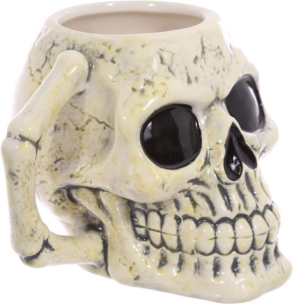 Mug en céramique en forme de tête de mort ancienne