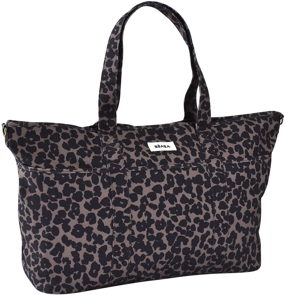 Béaba sac d'allaitement madrid xxl - sac à langer sans pfas - sac à langer avec 11 compartiments de rangement - 65x18x34,5cm - avec compartiment isotherme pour matelas à langer - imprimé léopard