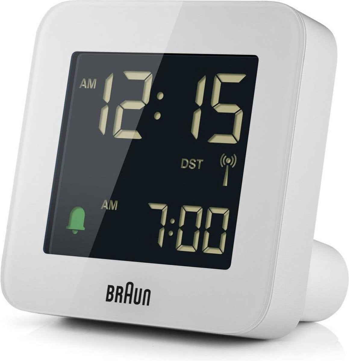 Braun bc09w-dcf - réveil - numérique - affichage de l'heure radio-piloté - blanc