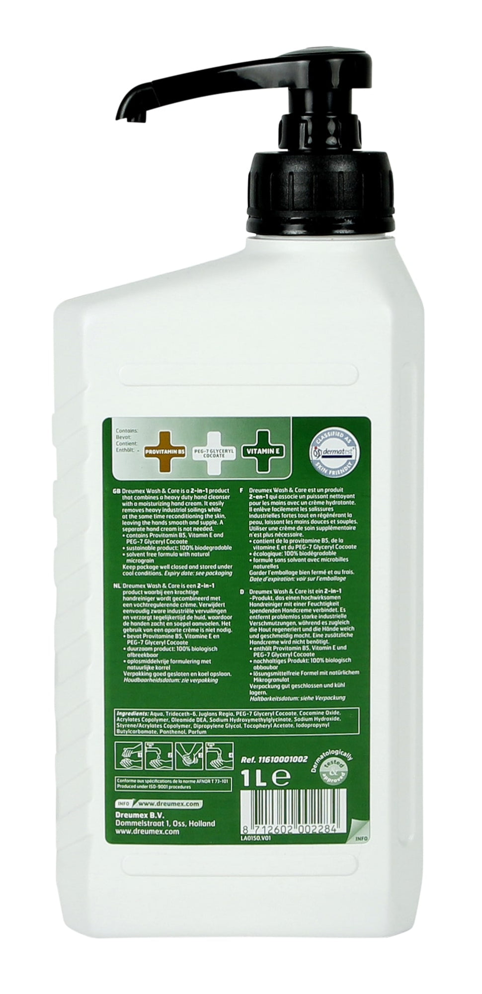 Dreumex Wash Care Nettoyer à main Savon à main 1 litre avec pompe