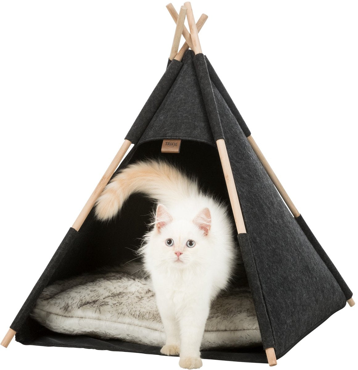 Trixie lit pour chat tipi feutre anthracite