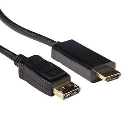 Câble adaptateur displayport mâle vers hdmi-a mâle act ak3991 noir