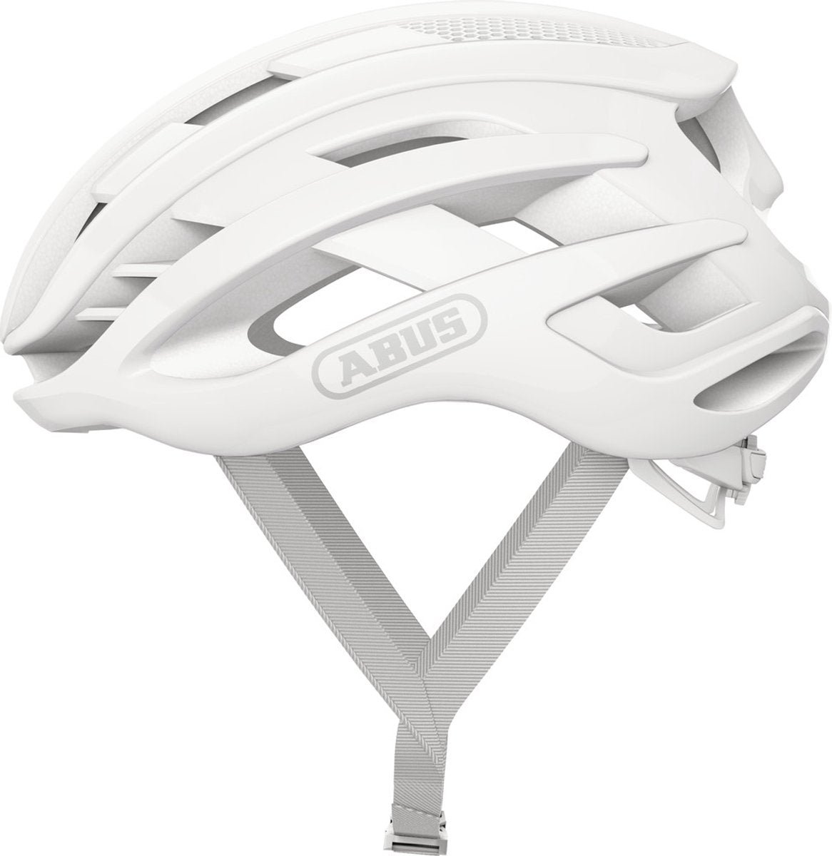 Abus casque de vélo airbreaker blanc pur m - 52-58 cm - blanc - adapté pour une utilisation sur les vélos de course - vélos de gravel - 210 g