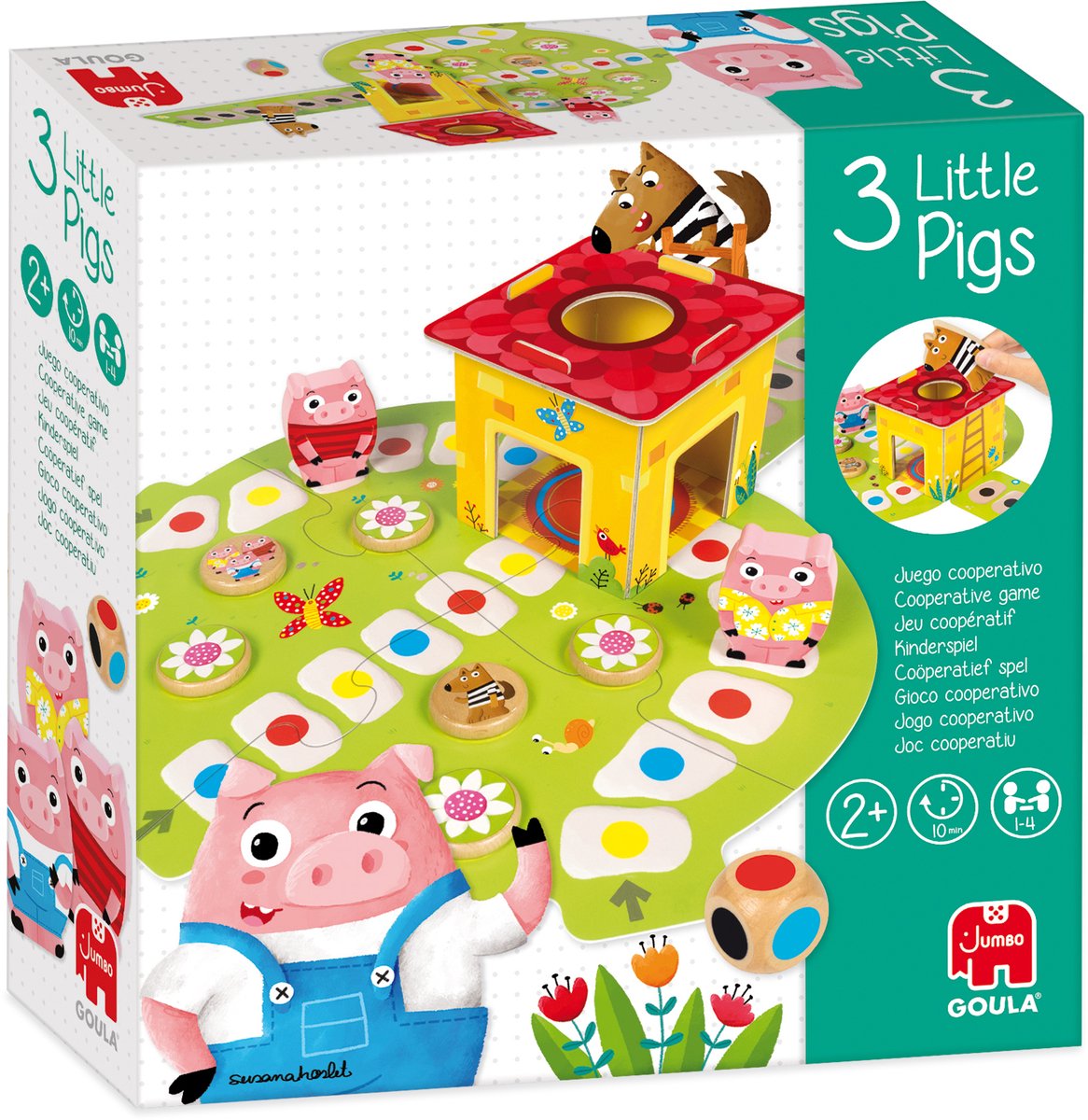 Goula jumbo - - trois petits cochons - jeu pour enfants - jeu de société pour enfants à partir de 2 ans - jouets
