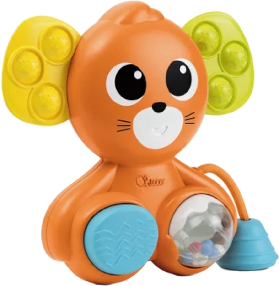 Chicco multiactiviteiten muis - baby sense focus - activiteitenpaneel met pop it, geluid rammelbal - fijne motoriek (6-36m)