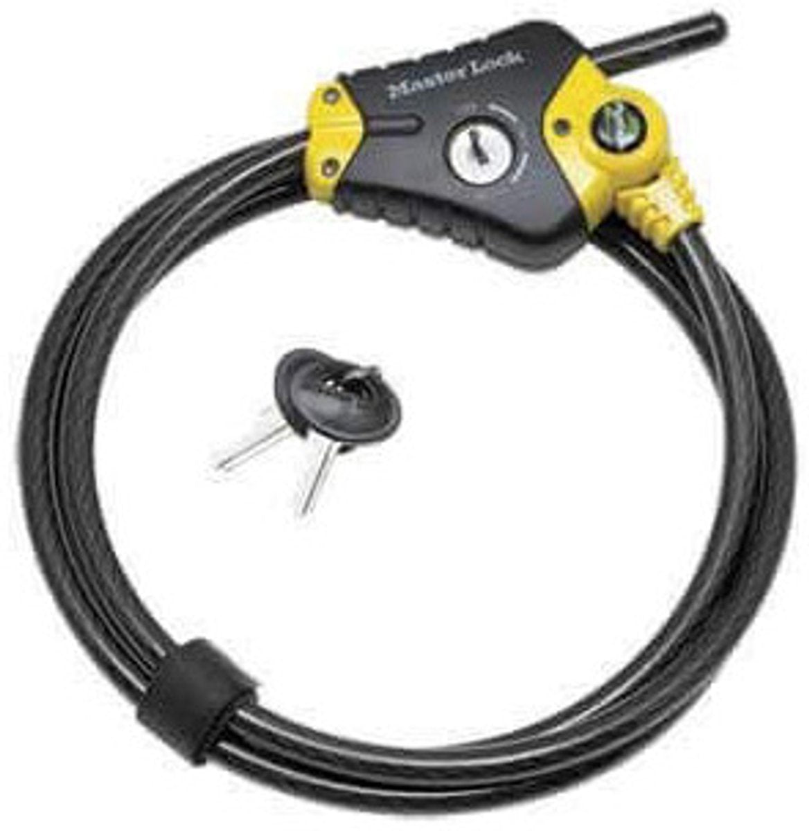 Masterlock python - câble antivol - 180cm x 10mm - 4 clés - noir