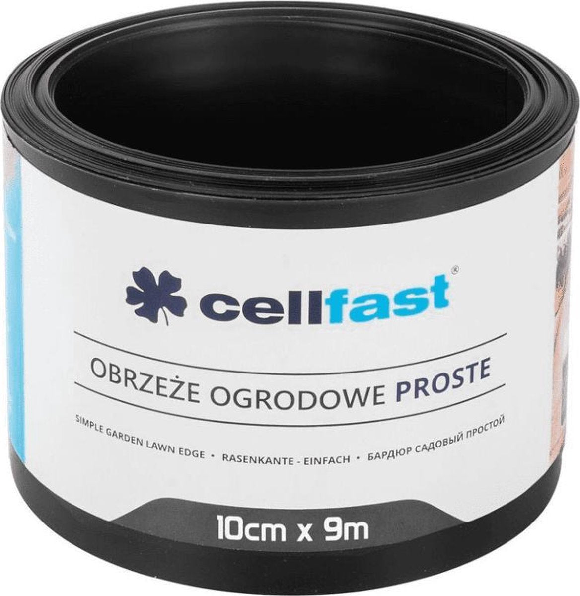 Cellfast - bordure de jardin droite 10cm x 9m noir