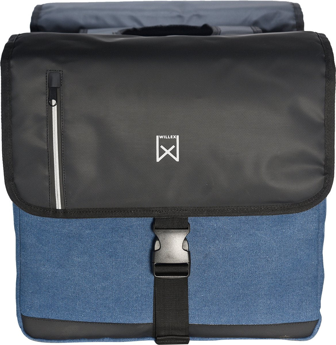 Willex - sac bisonyl double toile - 30 litres - fixation universelle - noir bleu