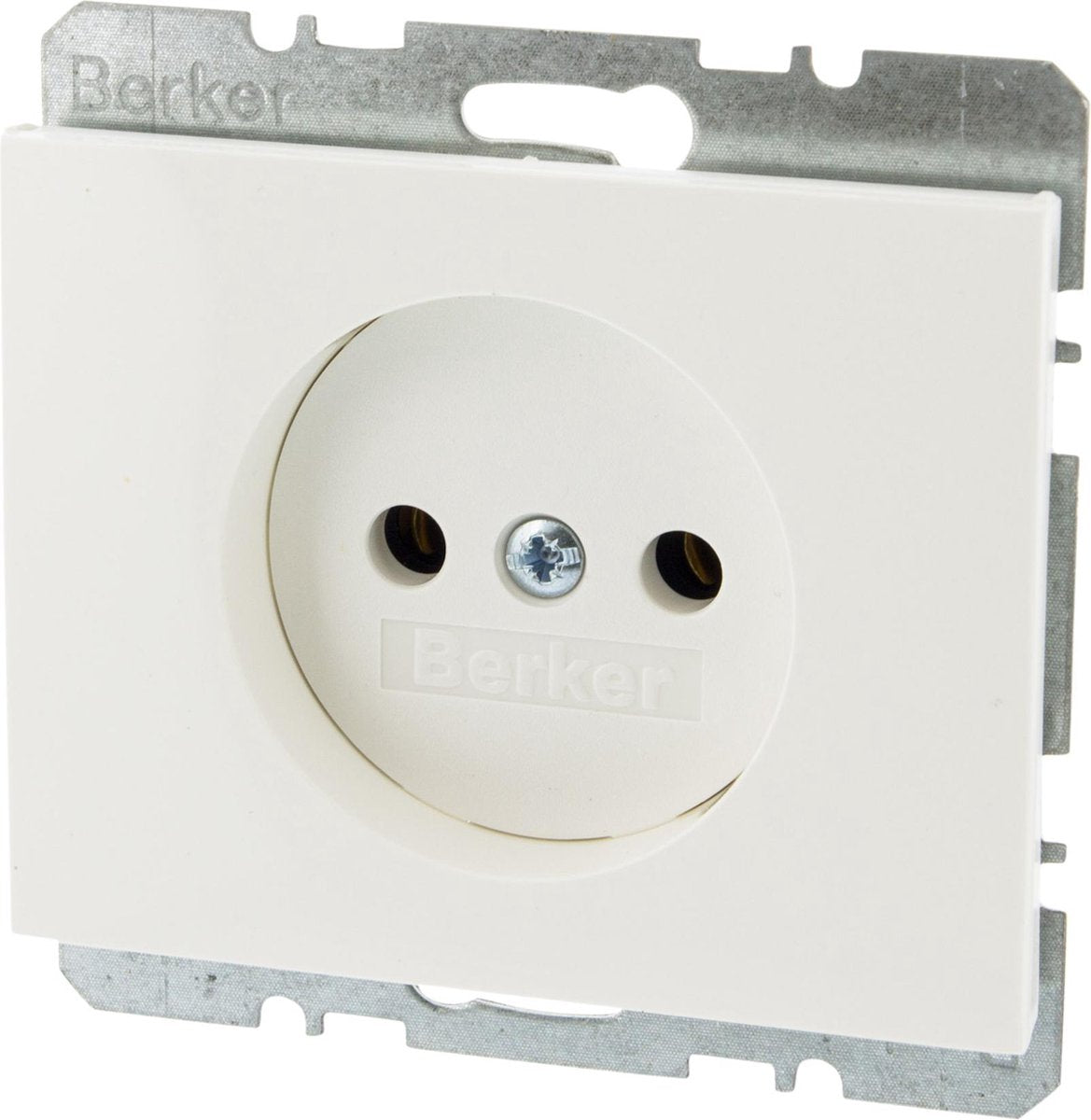 Berker k1 prise murale encastrable (toilettes) 1 voie blanc polaire