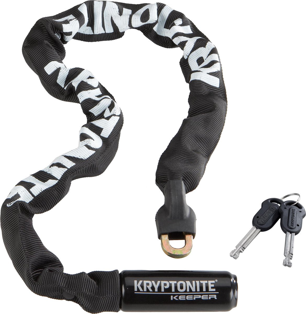 Chaîne Kryptonite keeper 785 avec cadenas intégré - cadenas de chaîne de vélo - cadenas de vélo avec chaîne pour vélo électrique - 85 cm - acier - noir