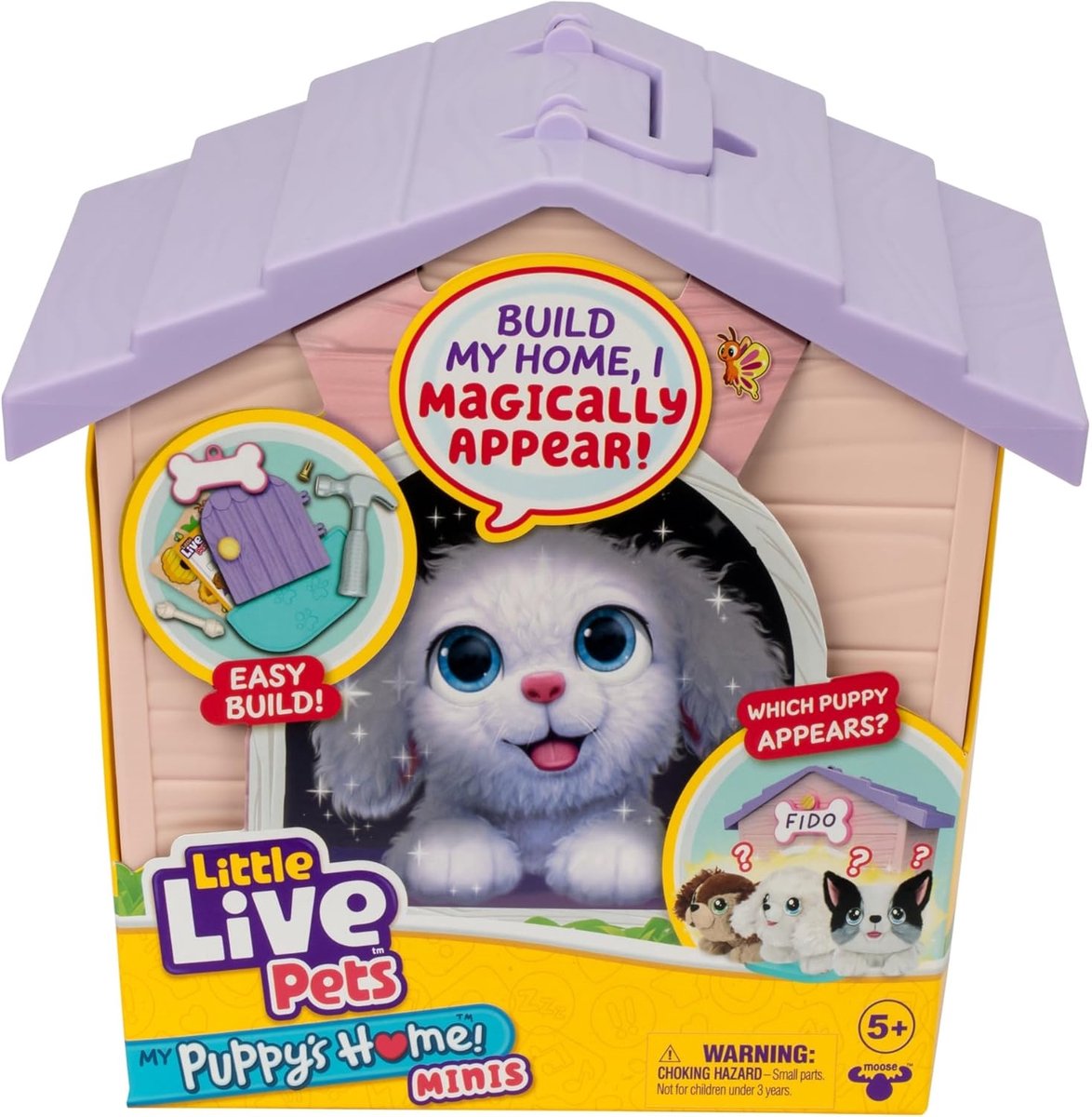 Niche surprise Moose Toys - - chien rose - modèle aléatoire - accessoires inclus - à partir de 5 ans