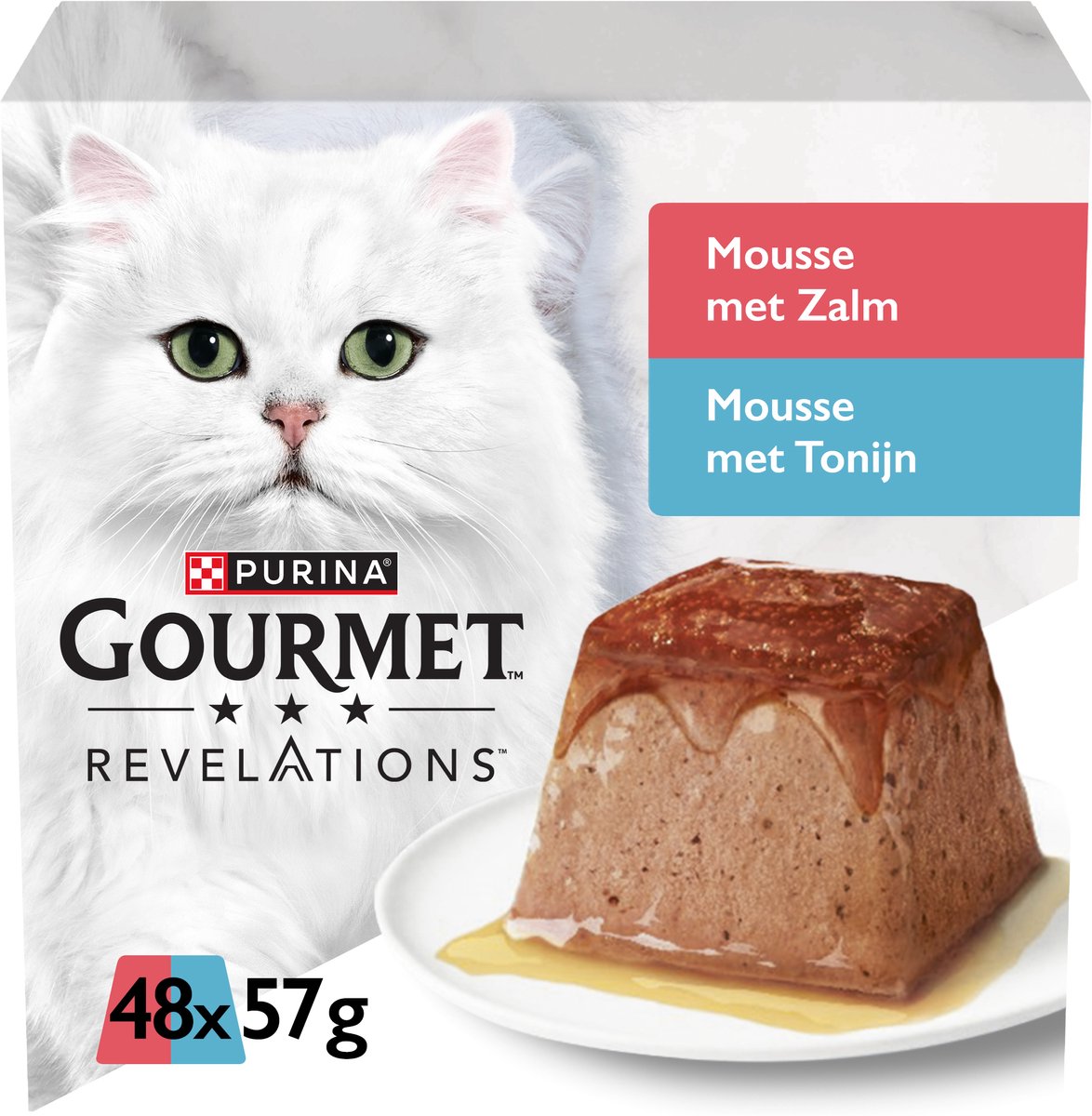 Gourmet revelations mousse - kattenvoer natvoer - zalm tonijn - 48 x 57 g
