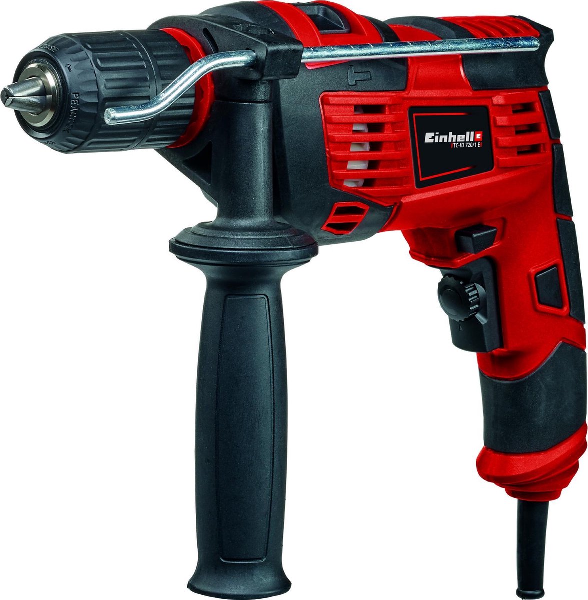 Perceuse à percussion électrique Einhell TC-ID 720 1 e - 720 W - 2 fonctions : perçage perçage à percussion - capacité de perçage bois 30 mm béton 13 mm acier 10 mm