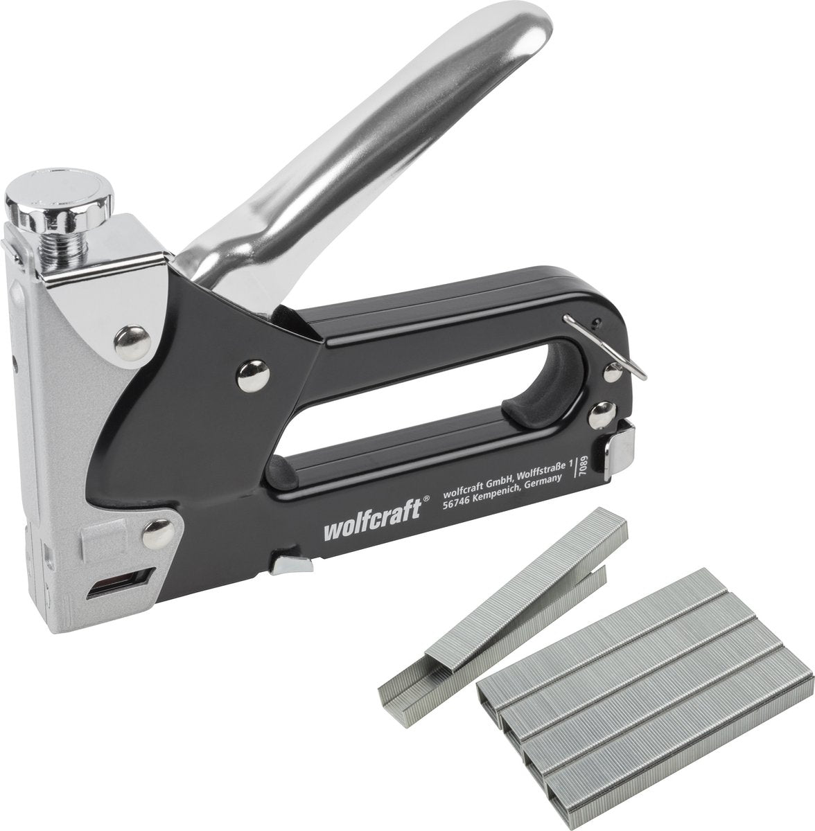 Wolfcraft - set d'agrafeuses manuelles - agrafeuse comprenant 1000 agrafes - tacocraft 7 - 7089000