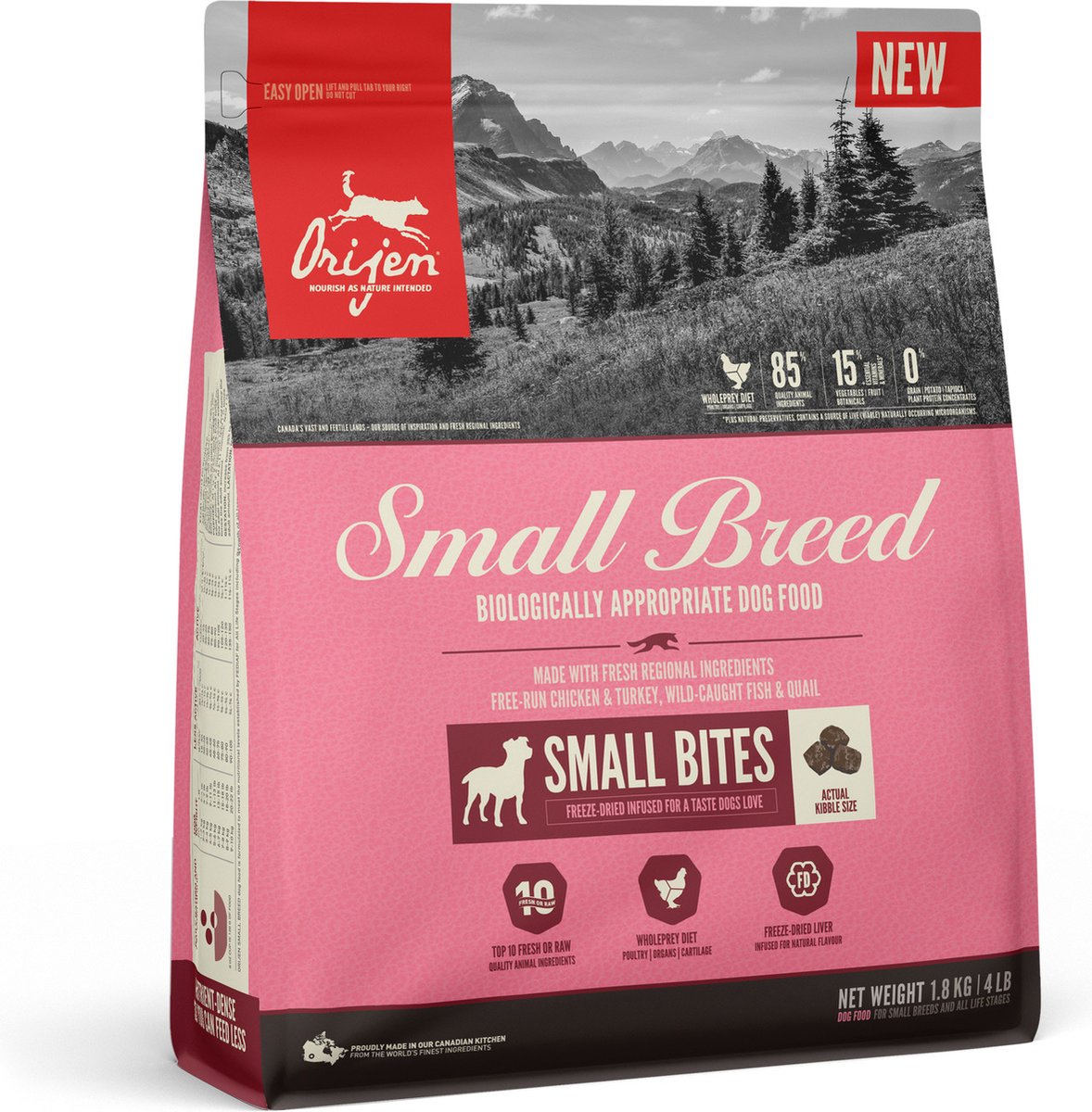 Orijen petite race - nourriture pour chien - sans céréales - pelage - santé générale