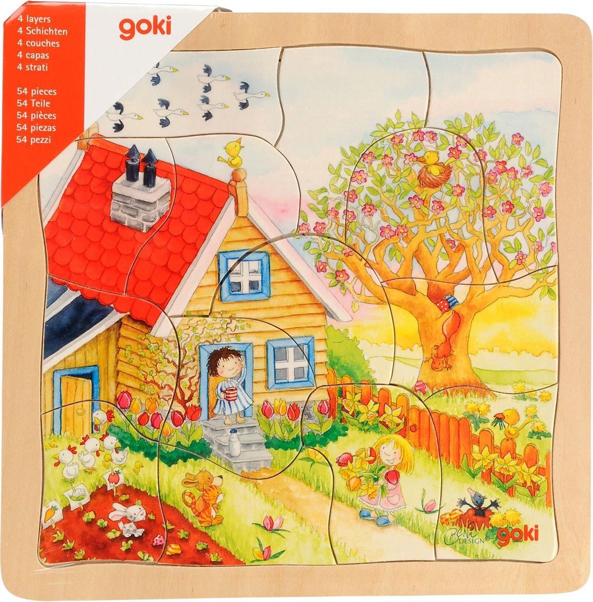 GOKI 4-couches Puzzle Seasons, 54st.